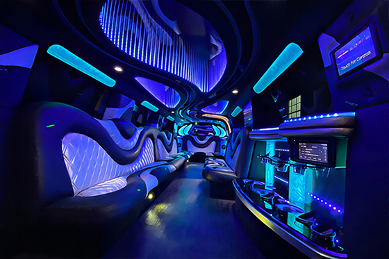 wet bar in a limo