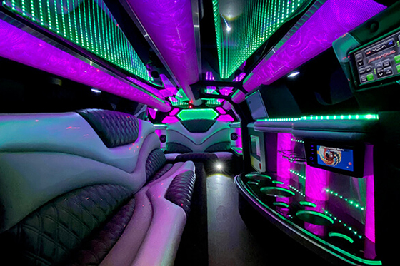 LED light in a limousine